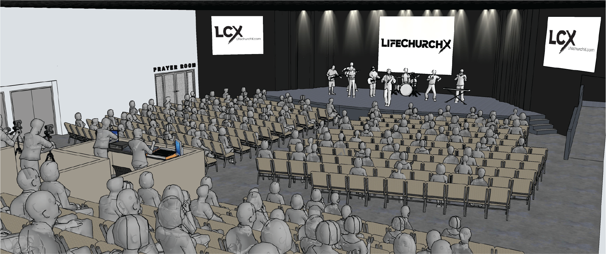LifechurchX Vision Campaign sanctuary renderings