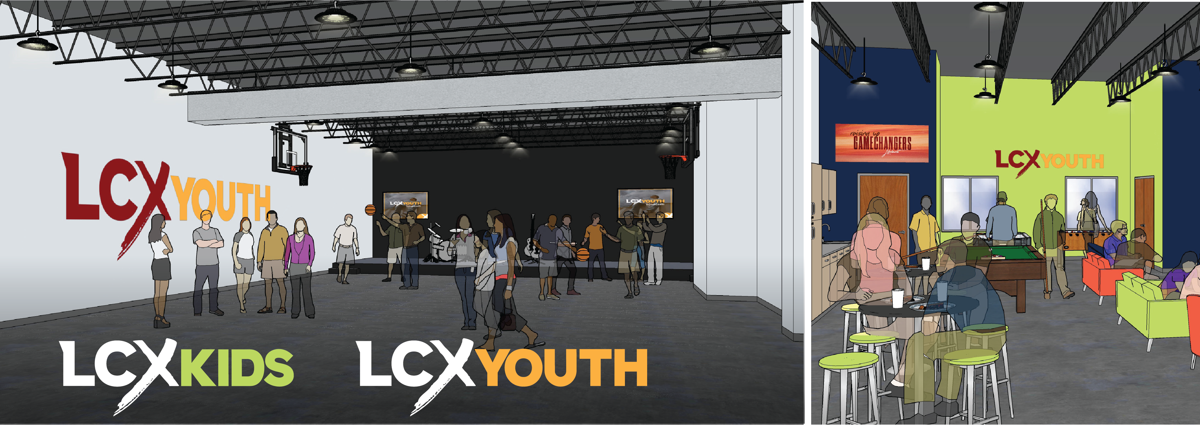LifechurchX Vision Campaign LCXKids and LCXYouth renderings