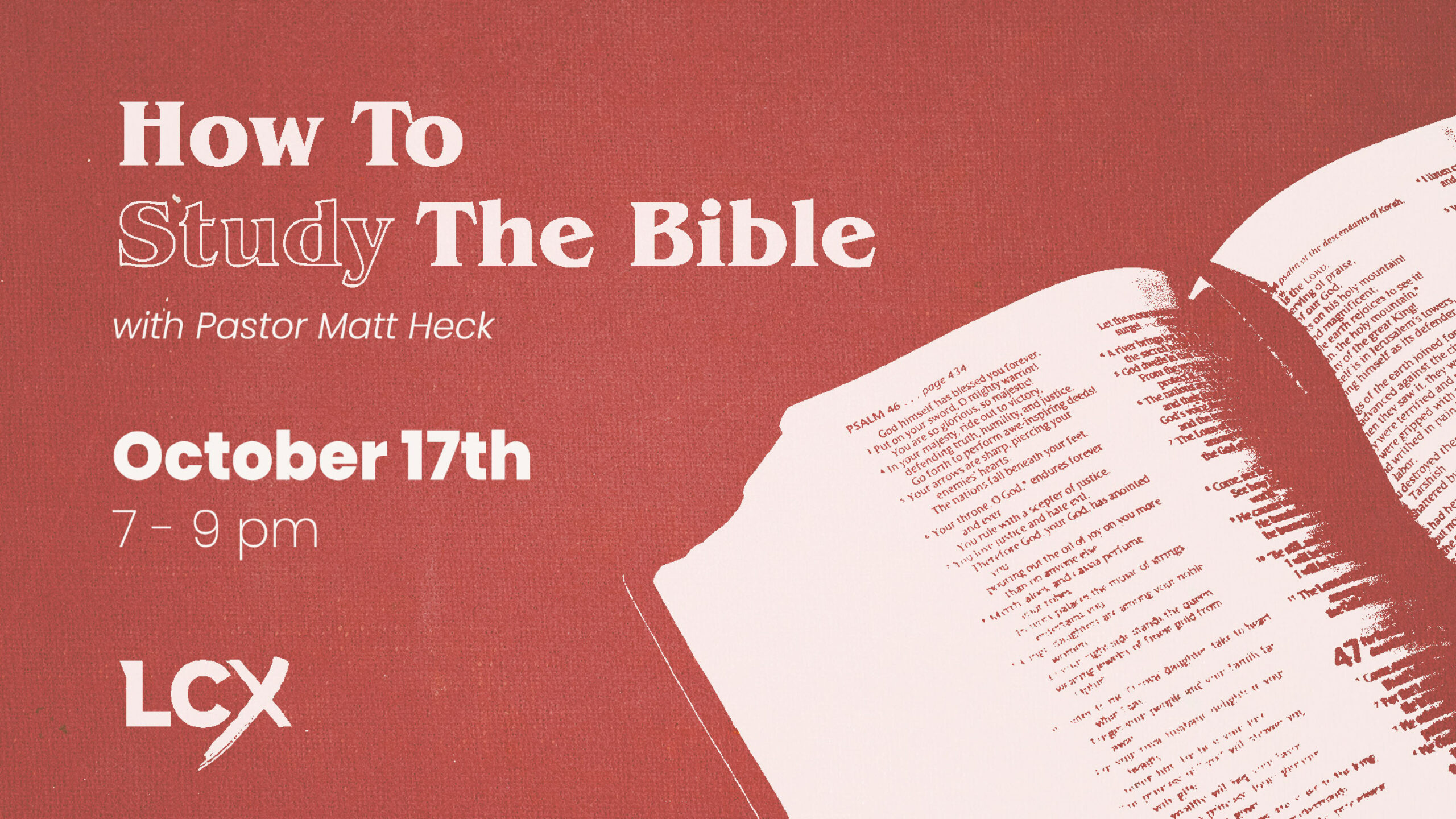 LifechurchX How To Study the Bible Class Jerseyville, IL and Waterloo-Columbia, IL